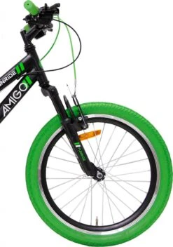 Amigo Fun Ride - Mountainbike 20 Inch - Voor Jongens En Meisjes - Met 7 Versnellingen - Zwart/Groen -Fietsuitrusting Winkel 843x1200