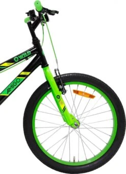 Amigo Wild - Mountainbike 20 Inch - Voor Jongens En Meisjes - Zwart/Groen -Fietsuitrusting Winkel 864x1200