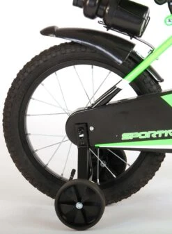 Volare Sportivo Kinderfiets - Jongens - 16 Inch - Neon Groen Zwart - 95% Afgemonteerd -Fietsuitrusting Winkel 880x1200