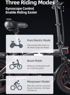 F-Wheel DYU A5 - Elektrische Vouwfiets - E Bike - 14 Inch - 7.5 Ah - 25km/u - Zwart 27 F-Wheel DYU A5 - Elektrische Vouwfiets - E Bike - 14 Inch - 7.5 Ah - 25km/u - Zwart -Fietsuitrusting Winkel 888x1200