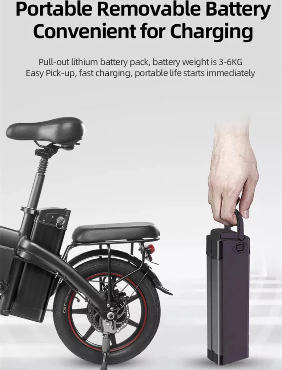 F-Wheel DYU A5 - Elektrische Vouwfiets - E Bike - 14 Inch - 7.5 Ah - 25km/u - Zwart 6 F-Wheel DYU A5 - Elektrische Vouwfiets - E Bike - 14 Inch - 7.5 Ah - 25km/u - Zwart - Afbeelding 4