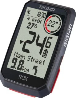 SIGMA SPORT ROX 4.0 GPS Fietscomputer Incl. Stuurhouder, Zwart -Fietsuitrusting Winkel 932x1200