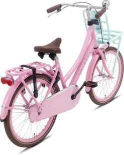 Valetta Cargo - Transportfiets - Meisjesfiets - 22 Inch - Mint Roze -Fietsuitrusting Winkel 959x1200