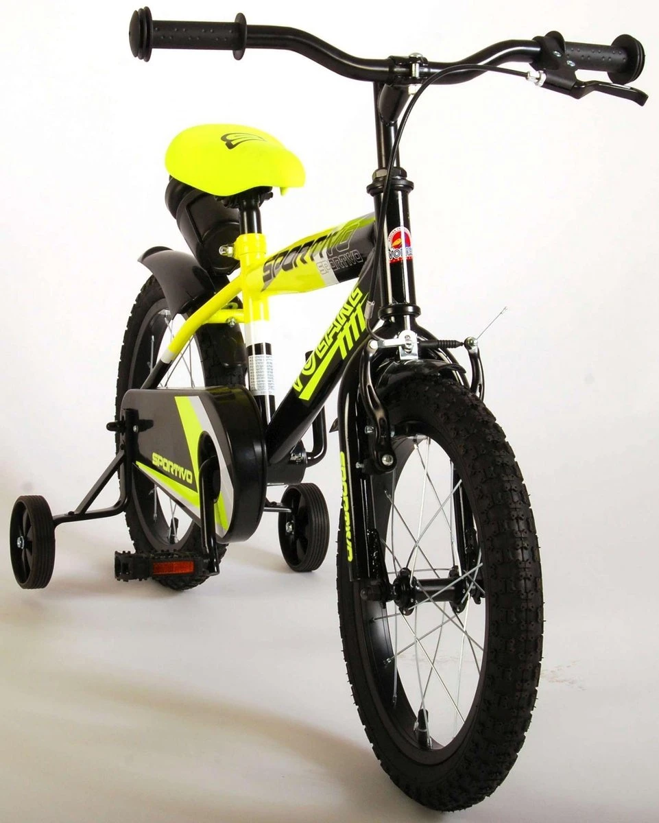 Volare Sportivo Kinderfiets - Jongens - 16 Inch - Neon Geel Zwart - 95% Afgemonteerd 11 Volare Sportivo Kinderfiets - Jongens - 16 Inch - Neon Geel Zwart - 95% Afgemonteerd - Afbeelding 9