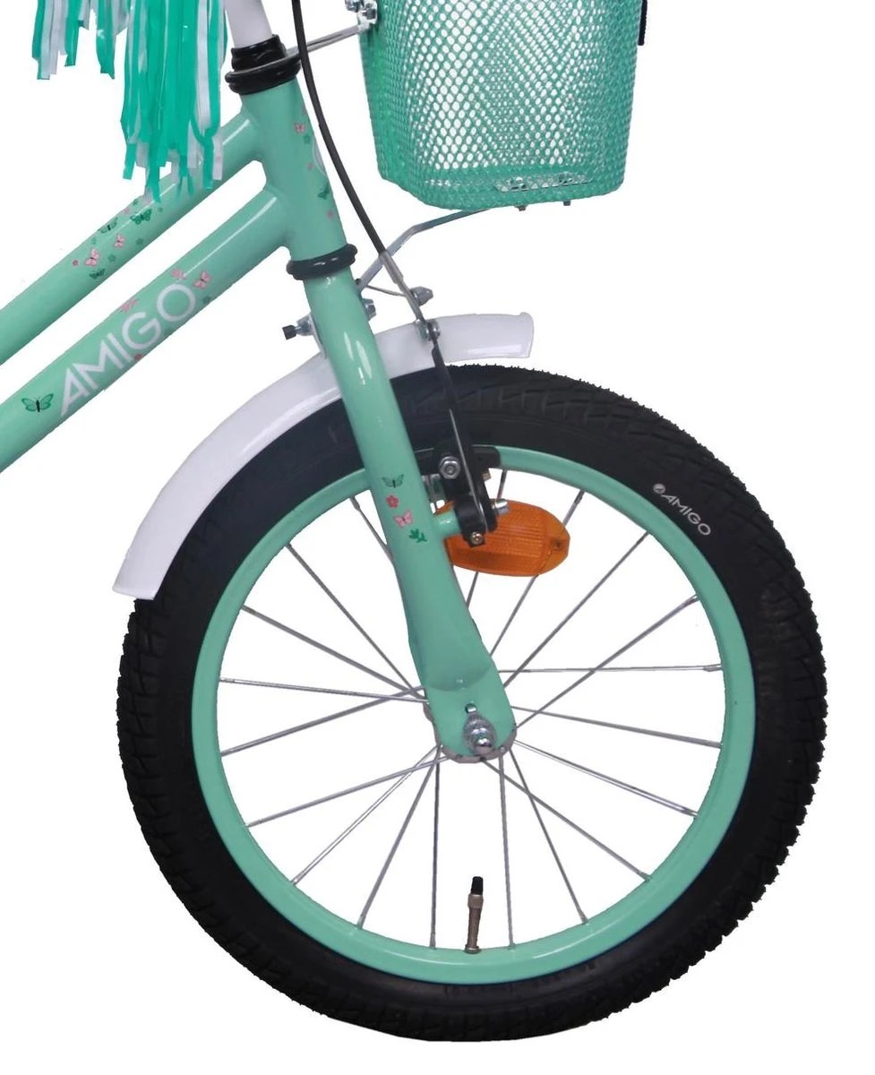 Amigo Magic Meisjesfiets - Kinderfiets 16 Inch - Turquoise 6 Amigo Magic Meisjesfiets - Kinderfiets 16 Inch - Turquoise - Afbeelding 4