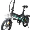 Merkloos Hitway 14F005 Elektrische Fiets E-bike | Opvouwbaar | 250W Motor | 7.5Ah | 16" | Zwart / Groen -Fietsuitrusting Winkel 981x1200