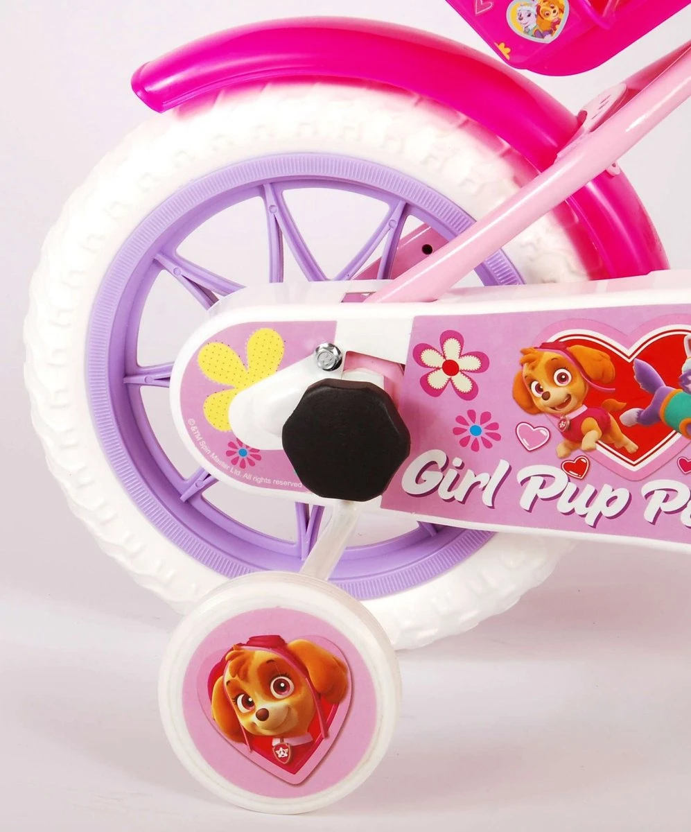 Volare Paw Patrol Kinderfiets - Meiden - 12 Inch - Roze - Doortrapper 8 Volare Paw Patrol Kinderfiets - Meiden - 12 Inch - Roze - Doortrapper - Afbeelding 6